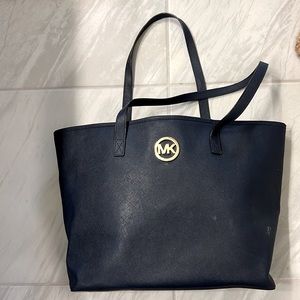Michael Kors blue tote bag